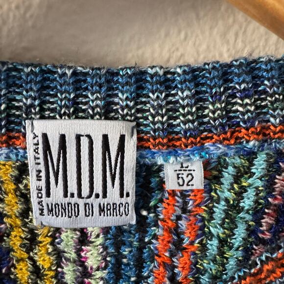 Vintage Mondo di Marco M.D.M Mens Sweater Abstract Made in Italy Sz LARGE (52) - Picture 5 of 13